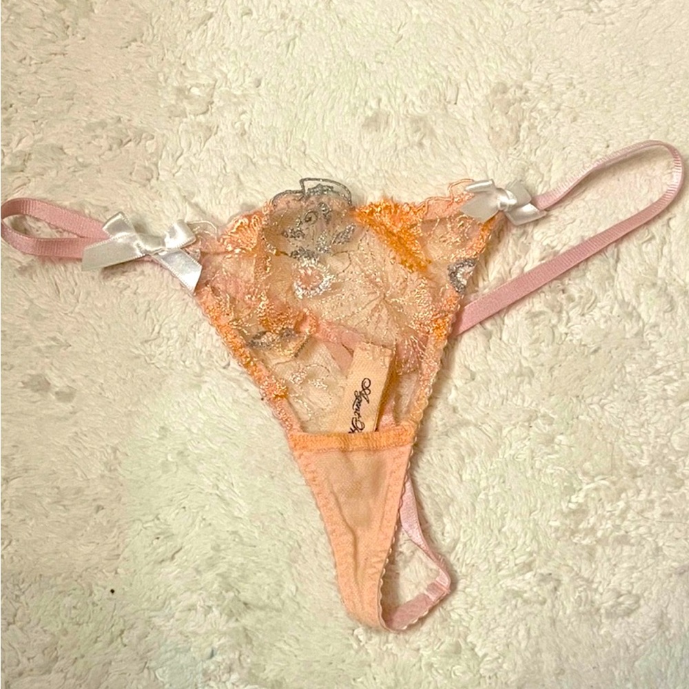 Agent Provocateur Peach Lace Panty size s